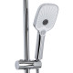 Qtap Душова система універсальна Gemini на три споживача (з виливом) QTGEM111CRW45687 Chrome/White
