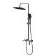 Qtap Душова система універсальна Gemini на три споживача (з виливом) QTGEM111GMB45688 Gunmetal Black PVD