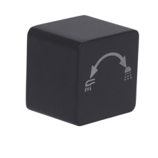 Ручка Qtap (24,1x30x30) для душової системи прихованого монтажу на два споживача Gemini Matt Black QTGEM2413030BLA50061 SD00056185