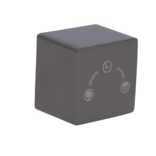 Ручка Qtap (25,8x32x32) для душової системи на три споживача Gemini Gunmetal Black PVD QTGEM258323250065 SD00056189