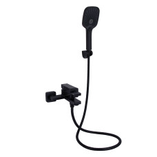 Qtap Змішувач для ванни Gemini (з душовим гарнітуром) QTGEM259BLM45682 Black Matt