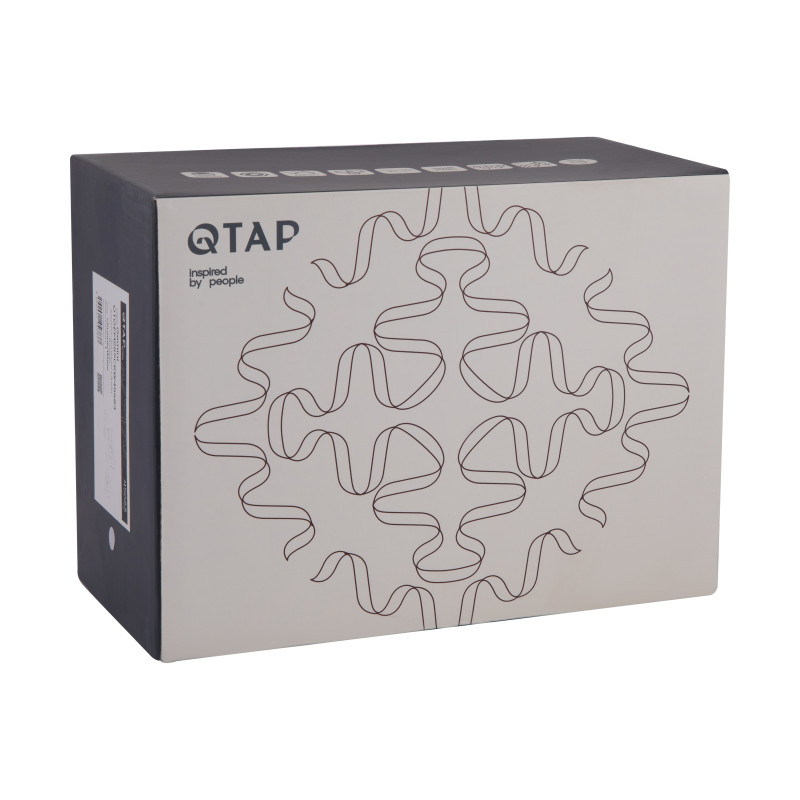 Qtap Змішувач для ванни Gemini (з душовим гарнітуром) QTGEM259CRW45683 Chrome/White
