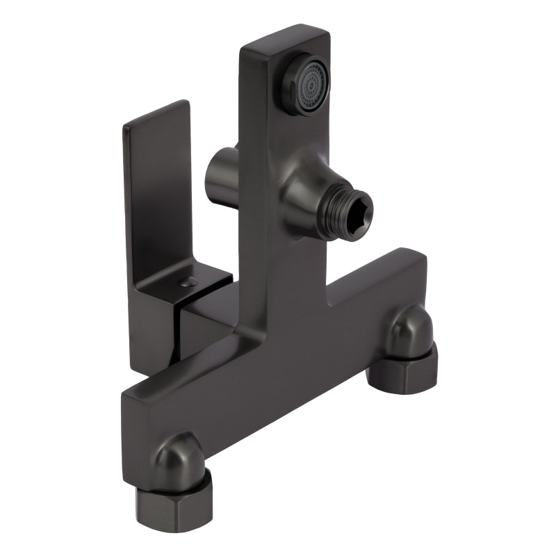 Qtap Змішувач для ванни Gemini (з душовим гарнітуром) QTGEM259GMB45684 Gunmetal Black PVD