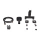 Qtap Змішувач для ванни Gemini (з душовим гарнітуром) QTGEM259GMB45684 Gunmetal Black PVD