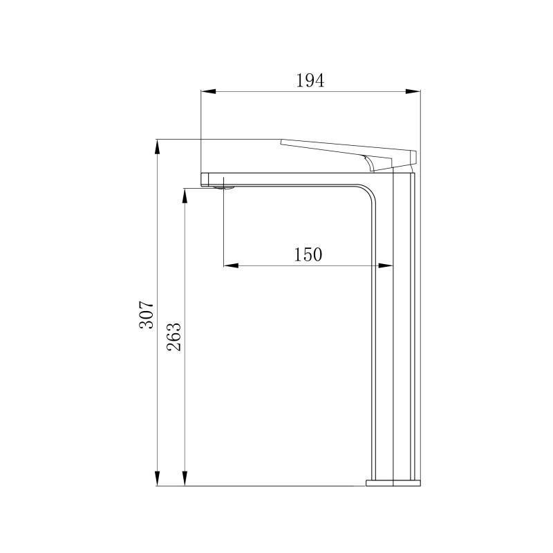 Qtap Змішувач для раковини Gemini Loop високий QTGEM269CRM45700 Chrome
