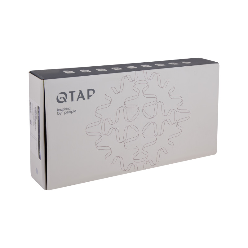 Qtap Змішувач для раковини Gemini високий QTGEM269GMB45680 Gunmetal Black PVD