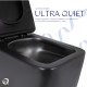 Унітаз підвісний Qtap Gemini Ultra Quiet 485×340×350 мм, Matt Black, з сидінням Slim Duroplast / Soft-close / Quick Release QTGEM28BLM50505 SD00056629