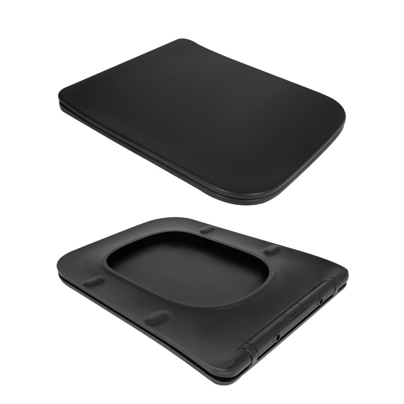 Унітаз підвісний Qtap Gemini Ultra Quiet 485×340×350 мм, Matt Black, з сидінням Slim Duroplast / Soft-close / Quick Release QTGEM28BLM50505 SD00056629