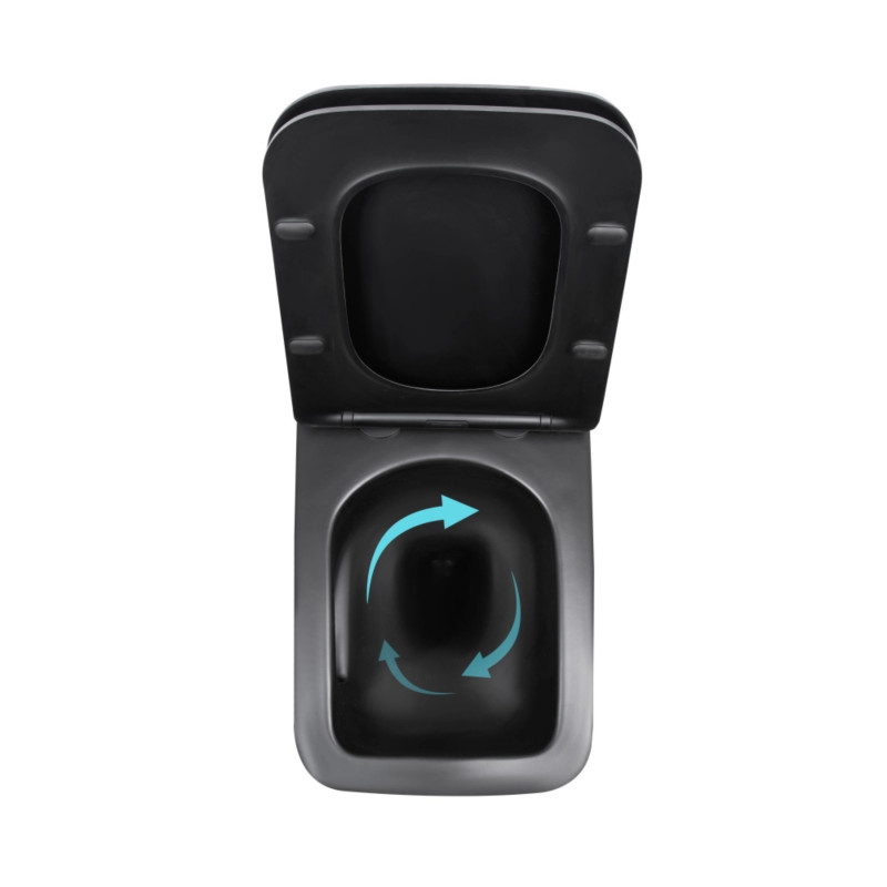 Готове рішення Qtap для ванної кімнати: підвісний унітаз Gemini Ultra Quiet 520x360x350 + комплект інсталяції Standard (лінійна клавіша Black) SD00057858