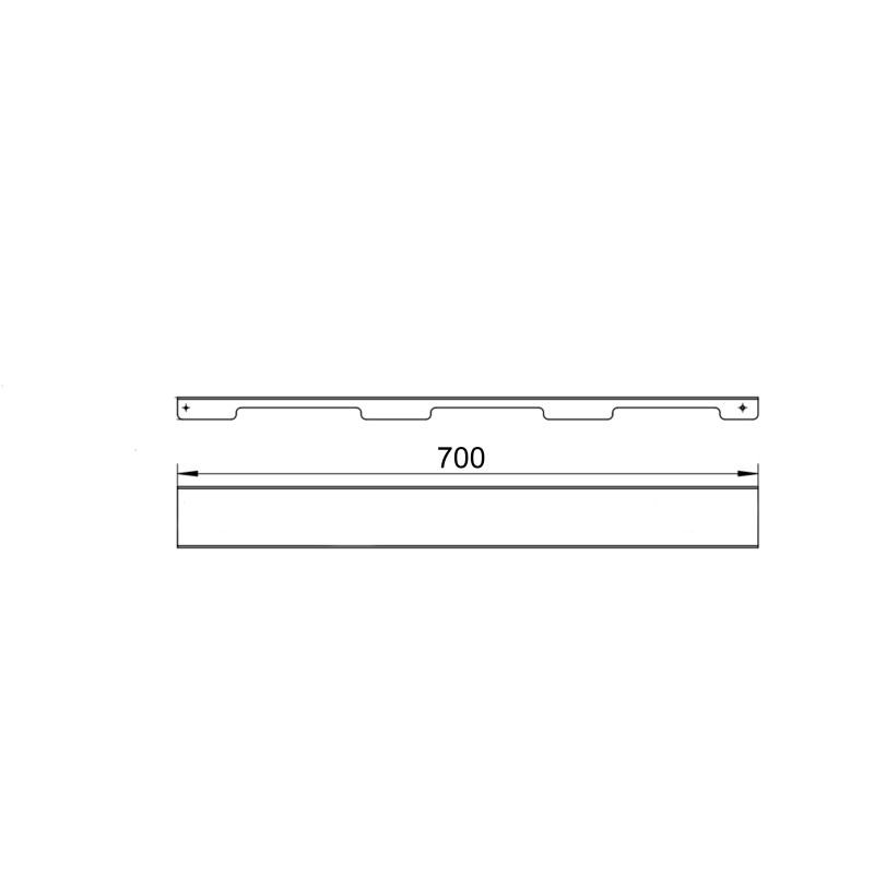 Qtap Решітка для лінійного трапу SUS304 Grate FA700 (NKS)