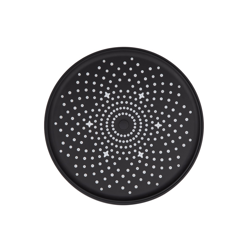 Qtap Лійка для верхнього душу Hlavova D 230 мм округла QTHLA107BLM45788 Black Matt