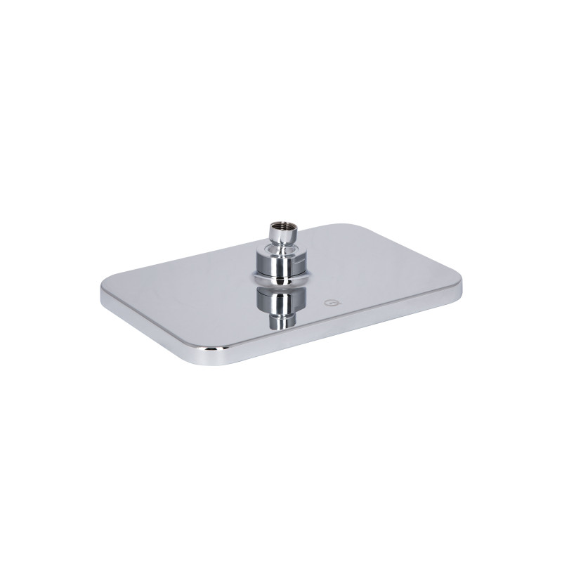 Qtap Лійка для верхнього душу Hlavova 260x180 мм прямокутна QTHLA107CRM45784 Chrome/Black