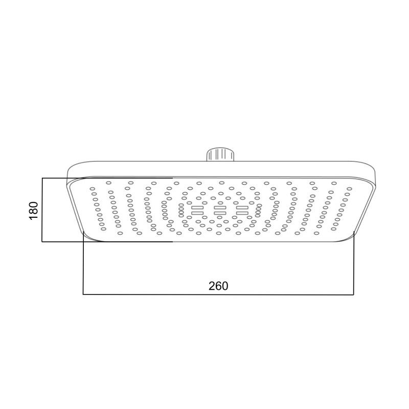 Qtap Лійка для верхнього душу Hlavova 260x180 мм прямокутна QTHLA107CRM45785 Chrome/White