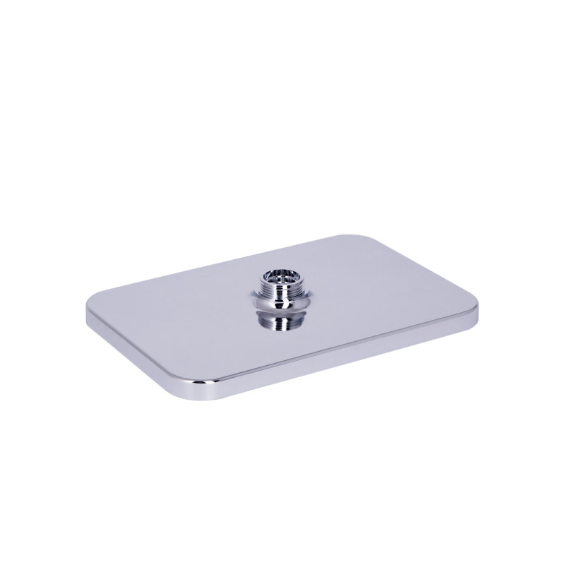 Qtap Лійка для верхнього душу Hlavova 260x180 мм прямокутна QTHLA107CRM45785 Chrome/White