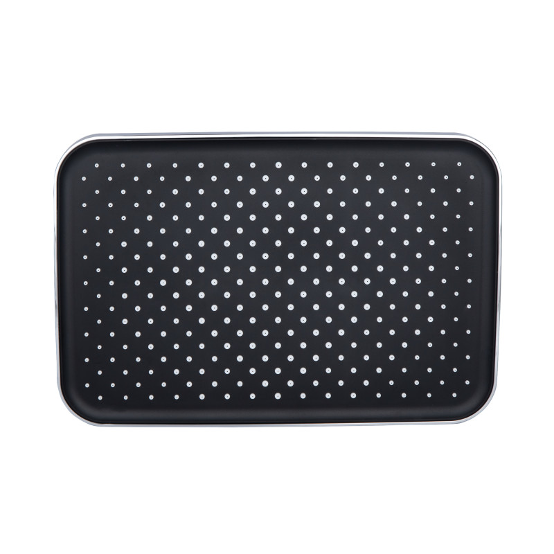 Qtap Лійка для верхнього душу Hlavova 330x220 мм прямокутна QTHLA107BLM45945 Black Matt