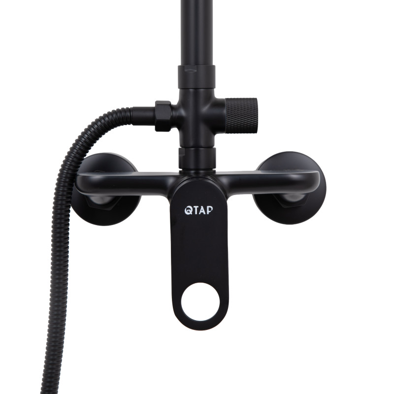 Душова система для душу Qtap Jay на два споживача QTJAY110BLM45550 Black Matt SD00051674