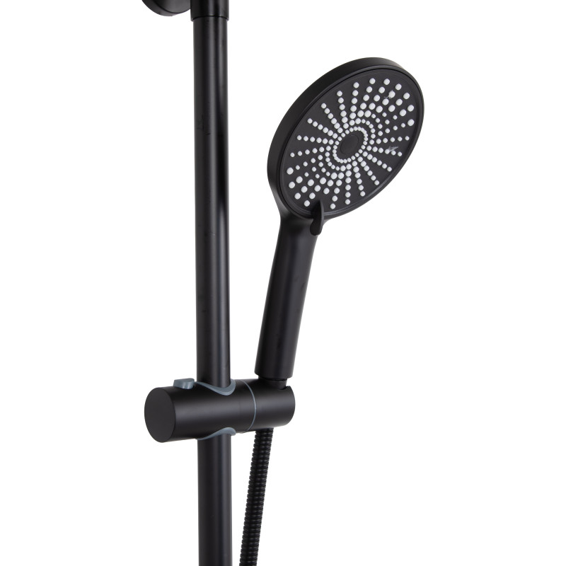 Душова система для душу Qtap Jay на два споживача QTJAY110BLM45550 Black Matt SD00051674