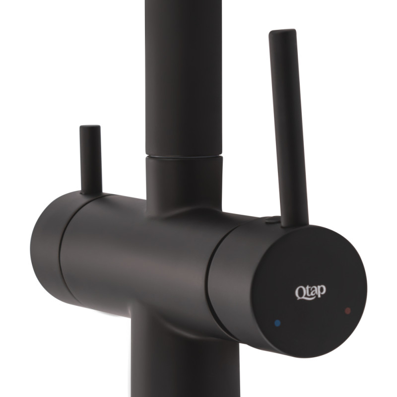 Qtap Смеситель для кухни Kuchyne с подключением для питьевой воды (QTKUC92102UB)