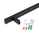 Qtap Душова стійка з тримачем універсальна Lepit 705 мм прямокутна QTLEP82103NB Black Matt