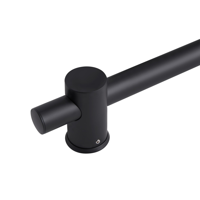 Qtap Душова стійка з тримачем універсальна Lepit 665 мм округла QTLEP82103OB Black Matt