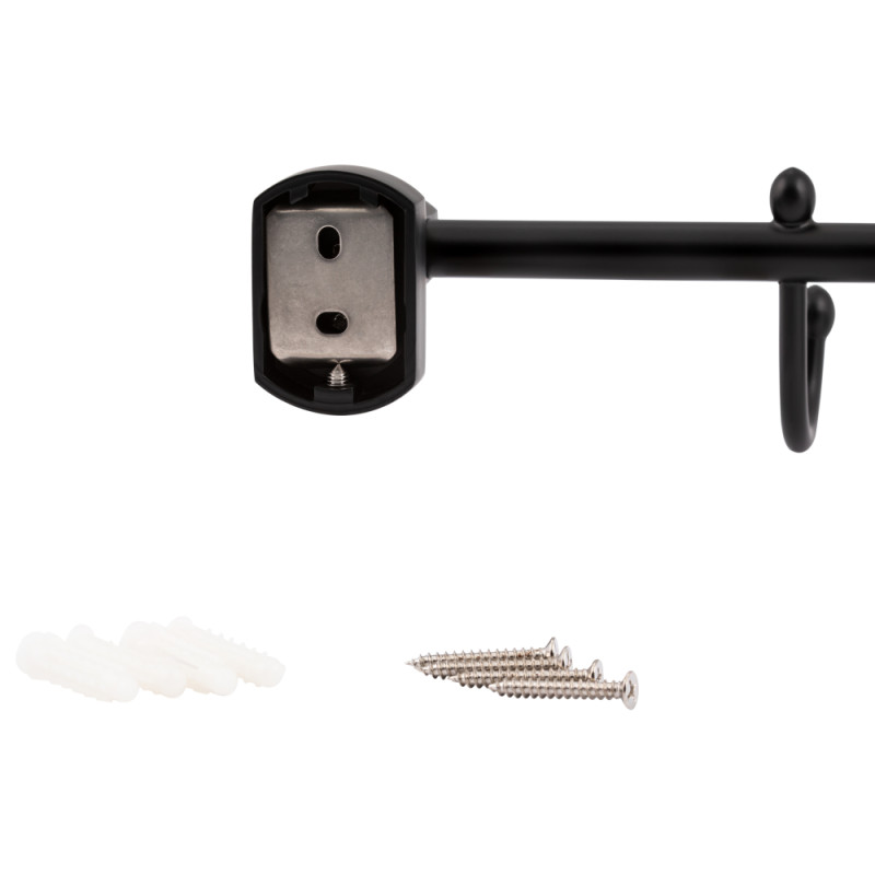 Qtap Тримач для рушника Liberty 3 гачка 365 мм QTLIBBLM1154-3 Black
