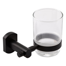 Qtap Склянка з тримачем Liberty настінна QTLIBBLM1158 Black