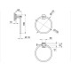 Qtap Тримач для рушника Liberty D 160 мм QTLIBCRM1160 Chrome