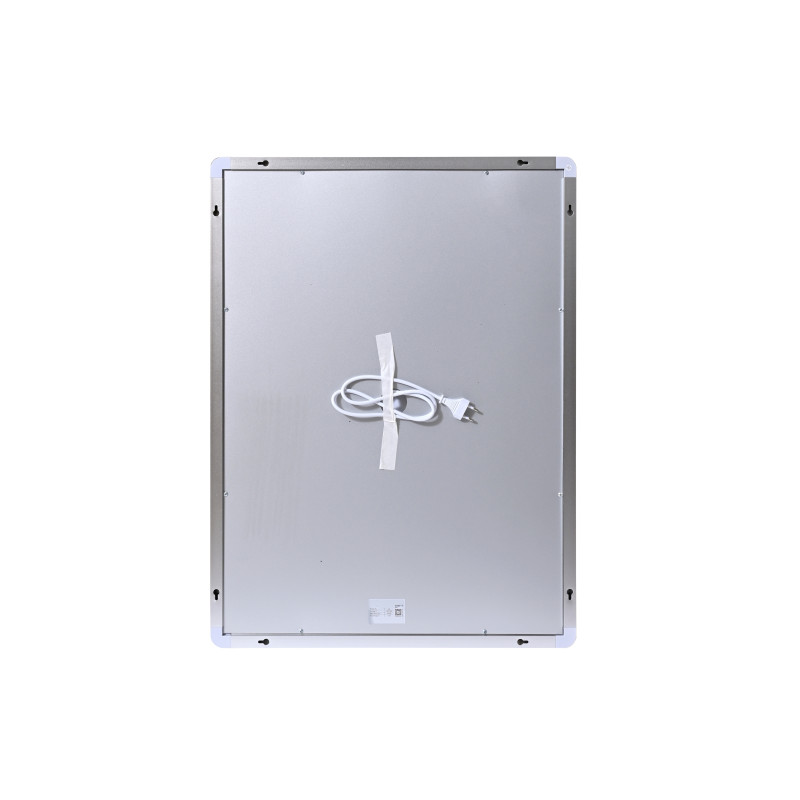 Дзеркало Qtap Mideya (MI2) 600х800 з годинником, з LED-підсвічуванням Touch, з антизапотіванням, димером, рег. яскравості QTMID100080049267 SD00055391