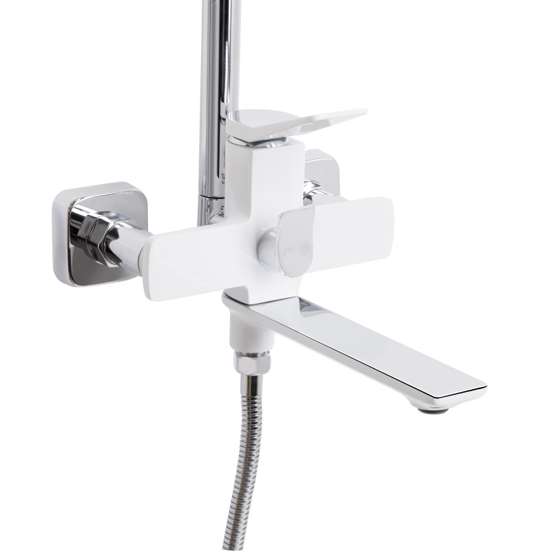 Душова система універсальна Qtap Presto на три споживачі (з виливом) QTPRE111CRW45580 Chrome/White SD00051704
