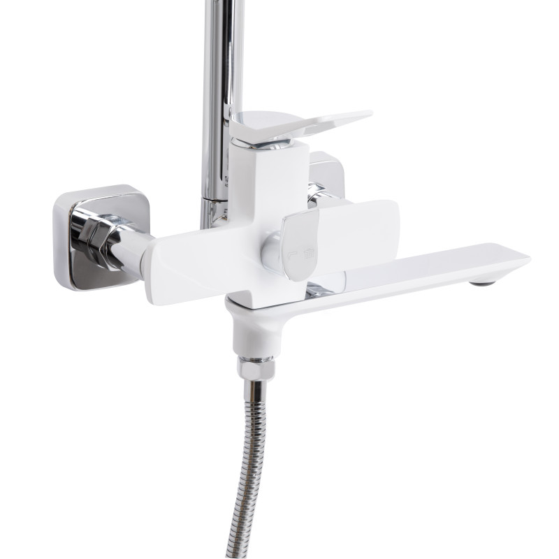 Душова система універсальна Qtap Presto на три споживачі (з виливом) QTPRE111CRW45580 Chrome/White SD00051704