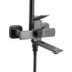 Душова система універсальна Qtap Presto на три споживачі (з виливом) QTPRE111GRP45585 Graphite SD00051709