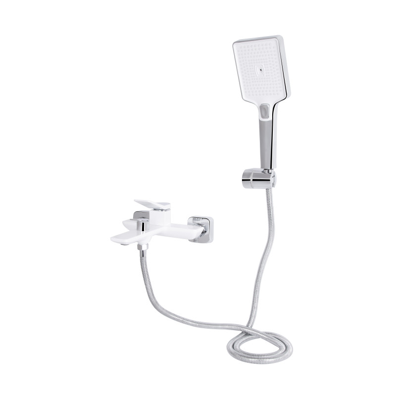 Змішувач для ванни Qtap Presto (з душовим гарнітуром) QTPRE259CRW45579 Chrome/White SD00051703