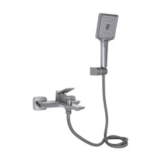 Змішувач для ванни Qtap Presto (з душовим гарнітуром) QTPRE259GRP45584 Graphite SD00051708
