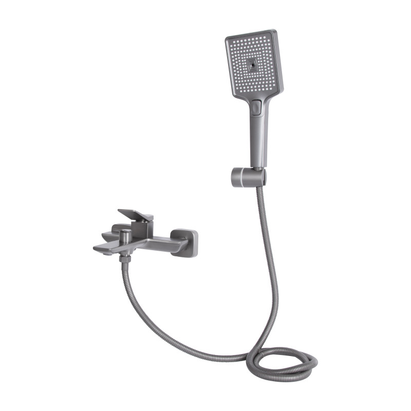 Змішувач для ванни Qtap Presto (з душовим гарнітуром) QTPRE259GRP45584 Graphite SD00051708