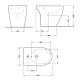Біде підлогове Qtap Presto Quadro 540×340×400 мм, White QTPRE29W49124 SD00055248