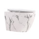 Унітаз підвісний Qtap Robin Ultra Quiet 520×365×340 мм, Marble, з сидінням Slim Duroplast / Soft-close / Quick Release QTROB26MR48998 SD00055122