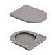 Унітаз підвісний Qtap Robin Ultra Quiet 520×365×340 мм, Stone grey, з сидінням Slim Duroplast / Soft-close / Quick Release QTROB26SG48996 SD00055120