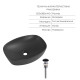 Комплект Qtap Robin Anthracite 3 в 1: підвісний унітаз Ultra Quiet + біде підвісне + раковина накладна QTROBAN49157 SD00055281