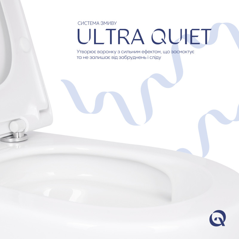Унітаз підвісний Qtap Robin ML Ultra Quiet 490x365x325 мм, з сидінням Soft-close MagLock, White QTROBML26W49621 SD00055745