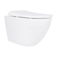 Унітаз підвісний Qtap Robin ML Ultra Quiet 520x365x365 мм, з сидінням Soft-close MagLock, White QTROBML26W49623 SD00055747