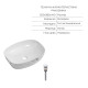 Комплект Qtap Robin Marble 3 в 1: підвісний унітаз Ultra Quiet + біде підвісне + раковина накладна QTROBMR49160 SD00055284
