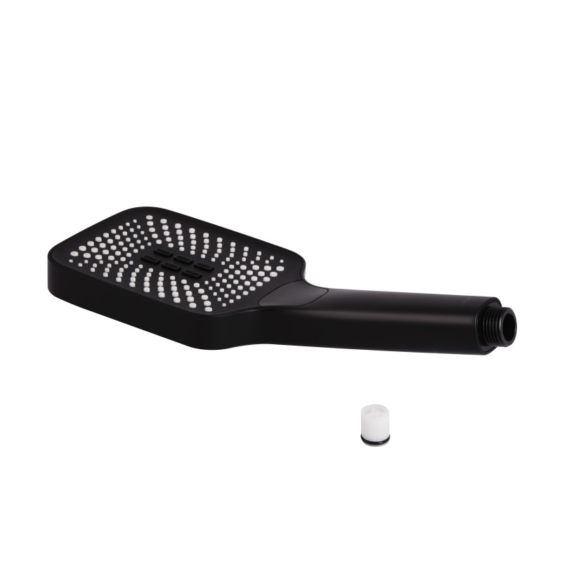 Qtap Лійка для ручного душу Rucni 140x110 мм прямокутна QTRUC125BLM45955 Black Matt
