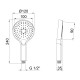 Qtap Лійка для ручного душу Rucni 120 мм округла QTRUCA120O3KBB Black Matt