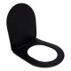 Сидіння для унітаза Qtap (Robin 490) 425x363x50 мм, Matt Black, з мікроліфтом Slim Duroplast, Quick Release QTSC179MB48676 SD00054800