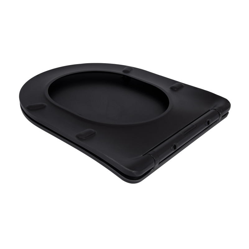 Сидіння для унітаза Qtap (Robin 490) 425x363x50 мм, Matt Black, з мікроліфтом Slim Duroplast, Quick Release QTSC179MB48676 SD00054800