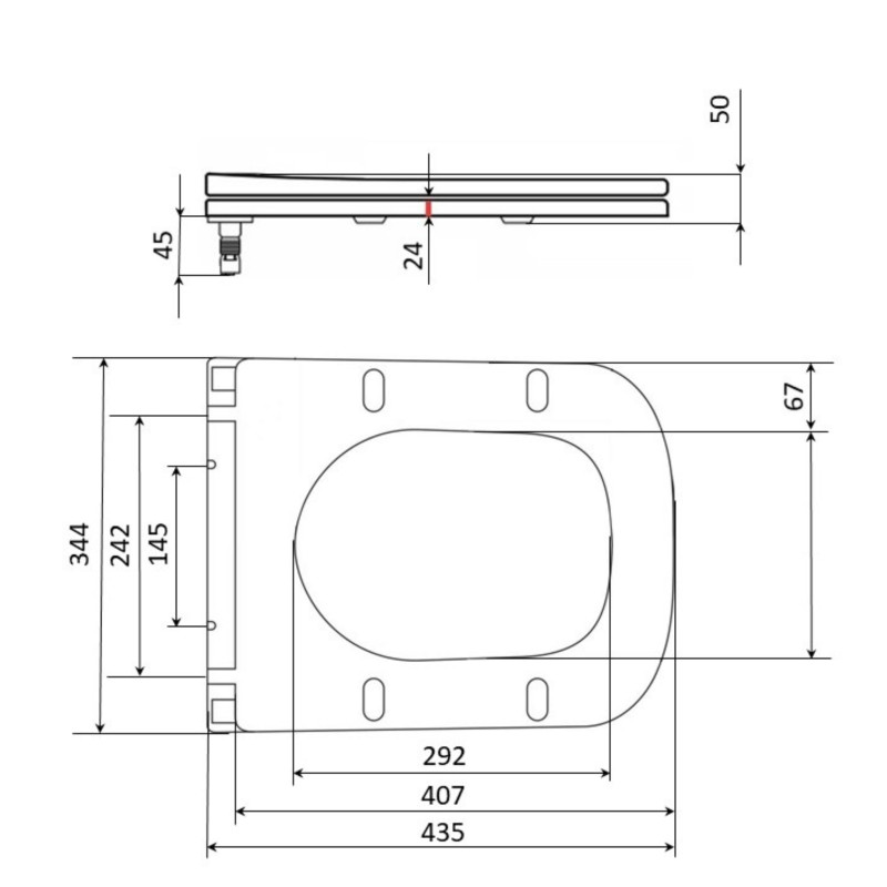 Сидіння для унітаза (Tern 490,520,610) 435x344x50 мм, White, з мікроліфтом, Slim Duroplast, Quick Release QTSC179W47353 Qtap SD00053477