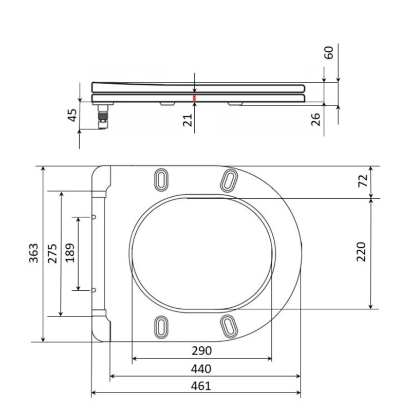 Qtap Сидіння для унітаза (Robin 520, Scorpio 520) 465x363x60 мм, White, з мікроліфтом, Slim Duroplast, MagLock QTSC179W48916 SD00055040