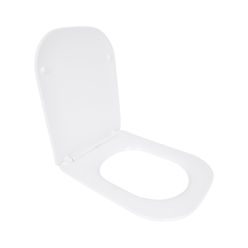 Сидіння для унітазу Qtap (Stork, Aquarius 630) 420x336x22 мм, White, з мікроліфтом, Slim Duroplast, Quick Release QTSC179W49263 SD00055387