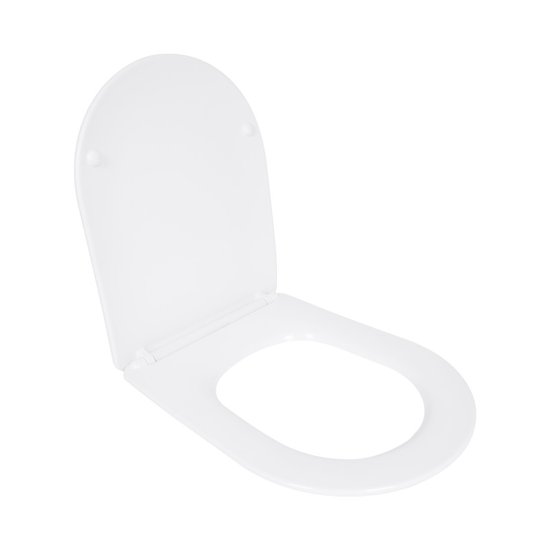 Сидіння для унітазу Qtap (Evia, Arvin, Leo 630) 410x330x22 мм, White, з мікроліфтом, Slim Duroplast, Quick Release QTSC179W49264 SD00055388
