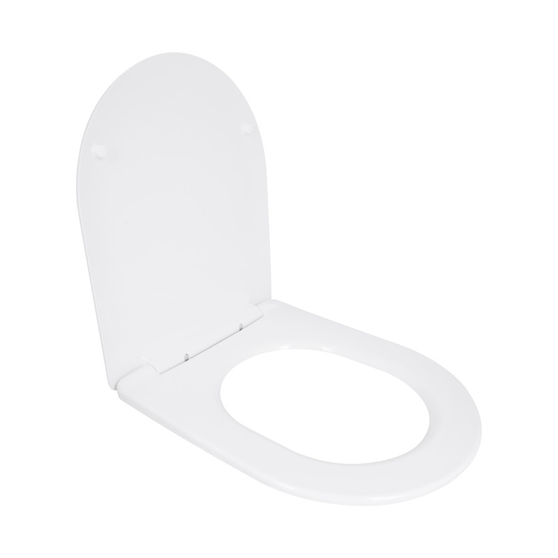 Сидіння для унітазу Qtap (Taurus 490) 422x360x30 мм, White, з мікроліфтом, Slim Duroplast, Quick Release QTSC179W49383 SD00055507